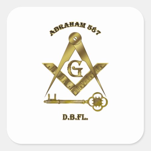 International Masons Abraham 587  Square Sticker