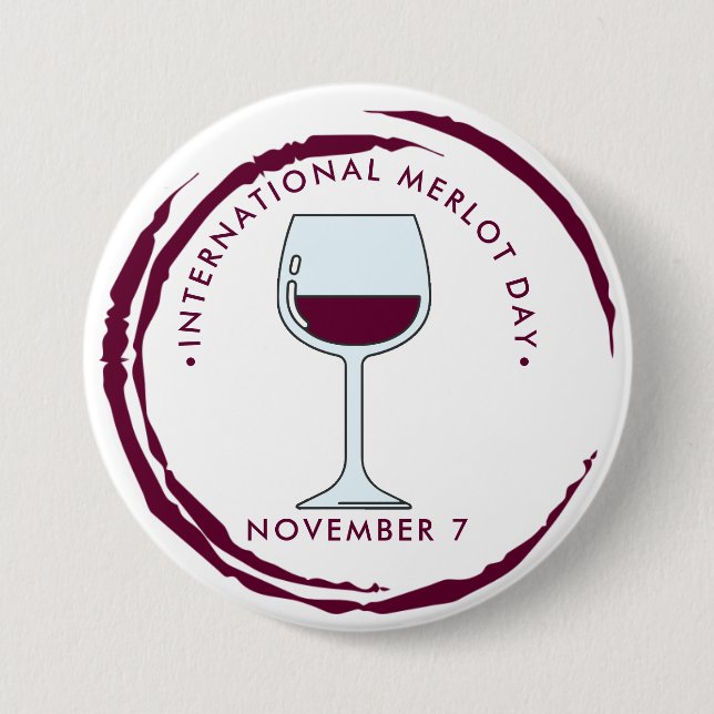 International Merlot Day Button (Front)