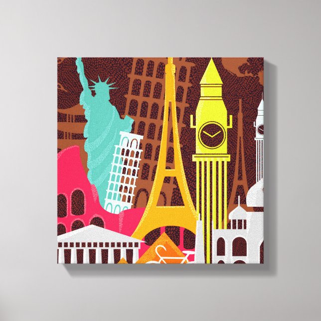 International Monuments Canvas Print (Front)