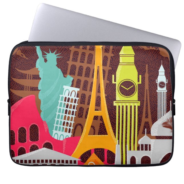 International Monuments Laptop Sleeve (Front)