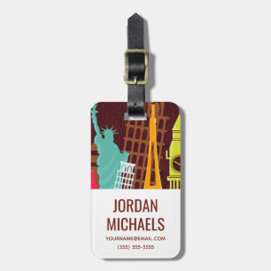 International Monuments Luggage Tag