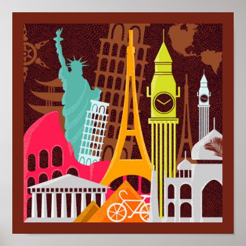 International Monuments Poster