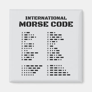 International Morse Code A-Z 0-9 Magnet