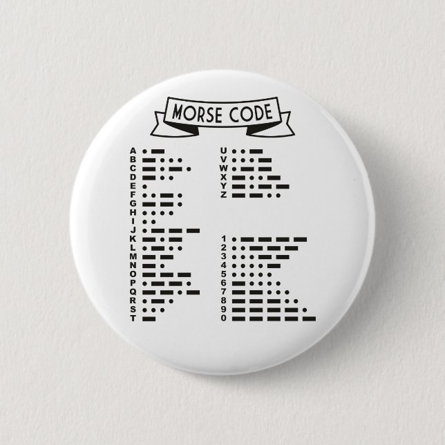 International Morse Code  Button (Front)