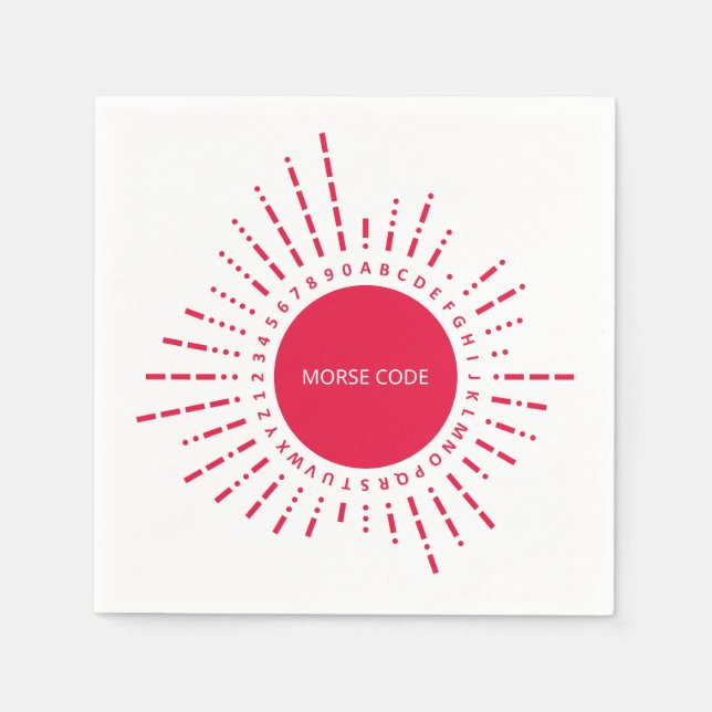 International Morse Code Napkins (Front)