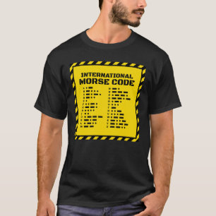 International Morse Code – STEM Yellow Design T-Shirt