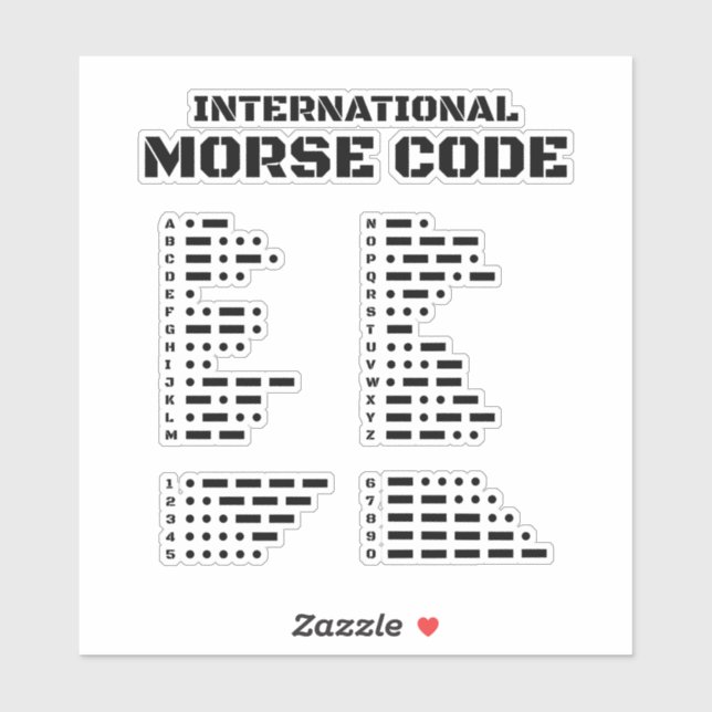 International Morse Code Sticker (Sheet)