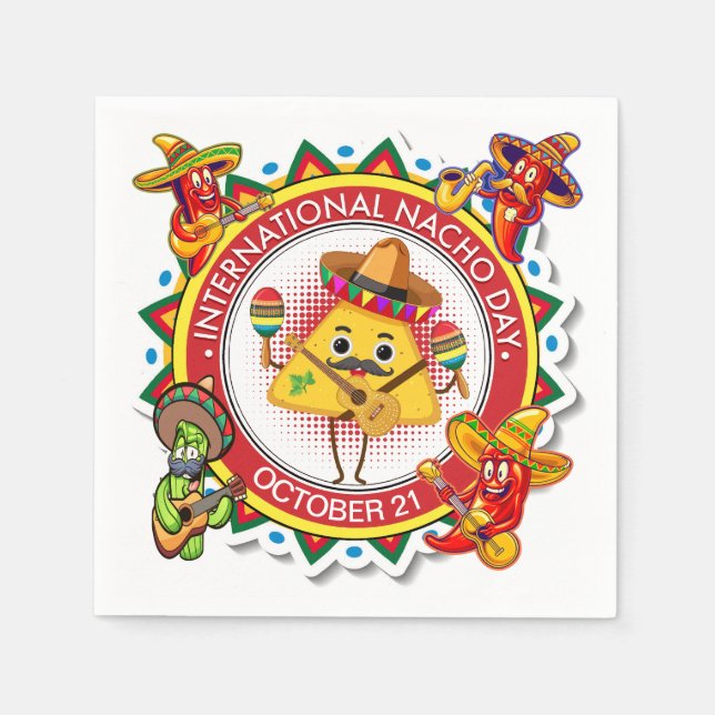 International Nacho Day Napkins (Front)