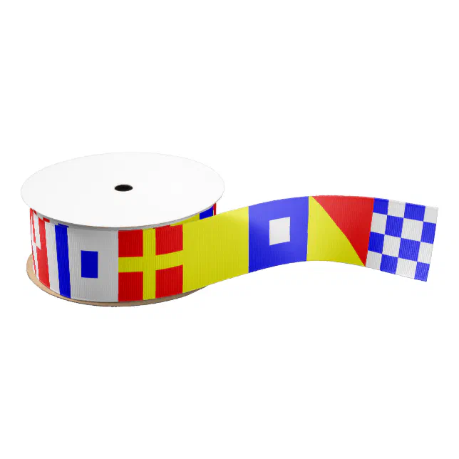 International Nautical Flags N (November)Z (Zulu) Grosgrain Ribbon