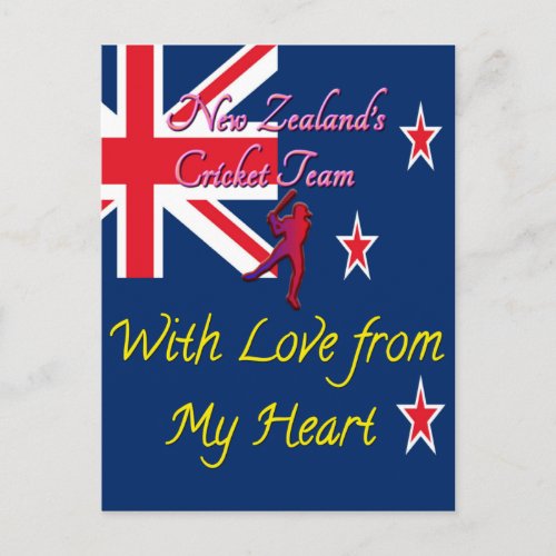 International New Zealand Cricket Postcard