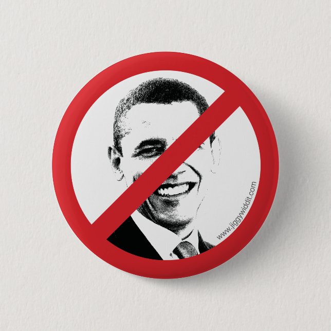 International No! Obama Pinback Button (Front)