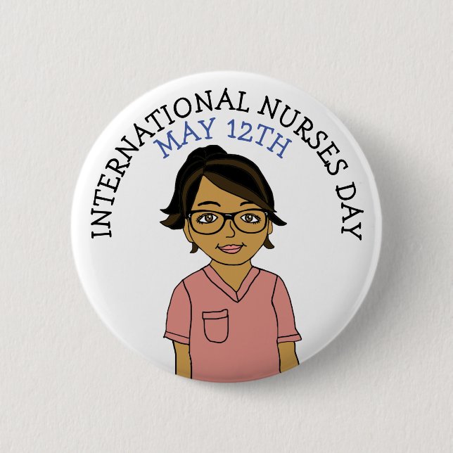 International Nurses Day May 12th Button (Front)