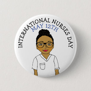 International Nurses Day May 12th Button