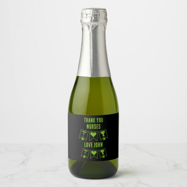 International Nurses Day Sparkling Wine Label (Front)