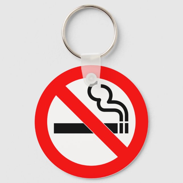 International official symbol no smoking sign keychain (Front)