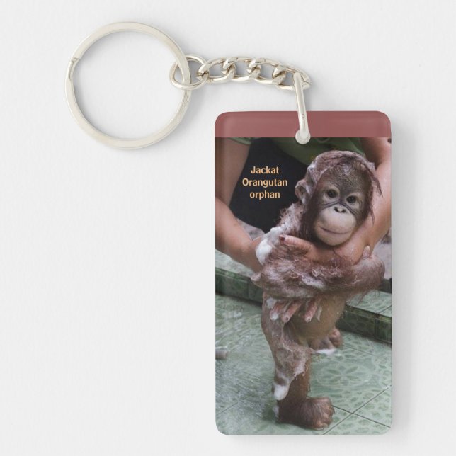 International Orangutan Day Cute Baby Jackat Keychain (Front)