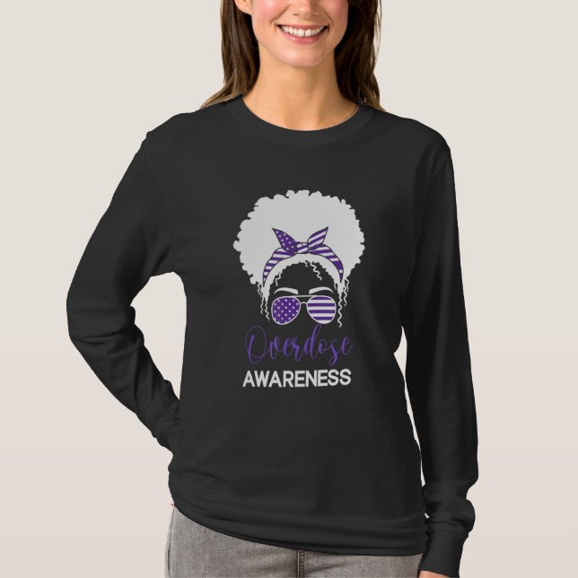 International Overdose Awareness Day 2022 Purple R T-Shirt (Front)