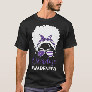 International Overdose Awareness Day Purple Ribbon T-Shirt