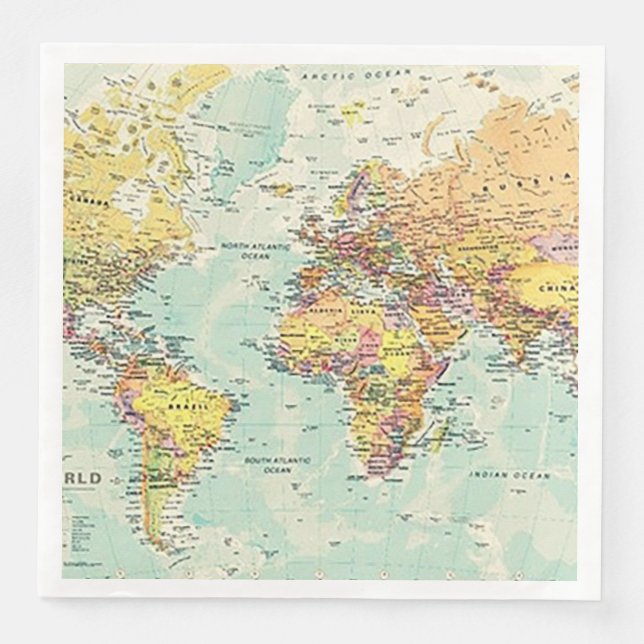 International Party Paper Standard Dinner Napkins  (Front)