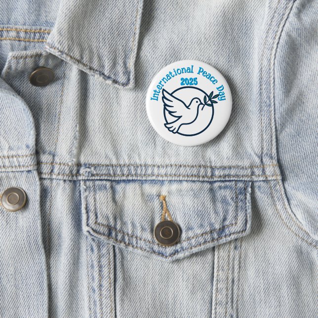 International Peace Day Dove Button (In Situ)