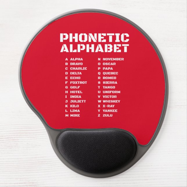 International Phonetic Alphabet Canada  Gel Mouse Pad (Front)
