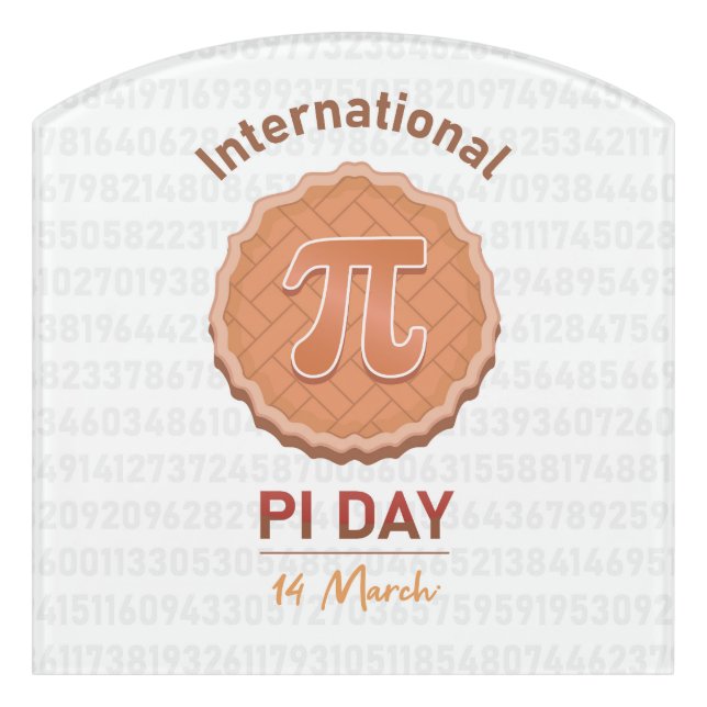 International Pi Day Door Sign (Contour Front)
