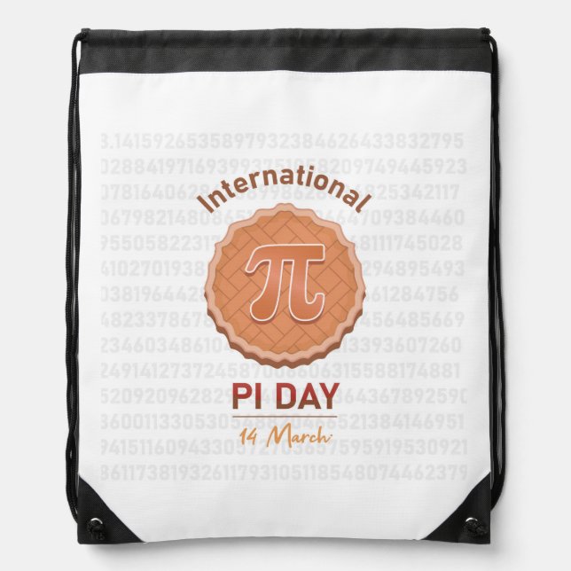 International Pi Day Drawstring Bag (Front)