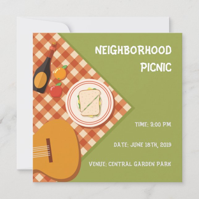 International Picnic Day - Neighborhood Picnic Invitation (Front)