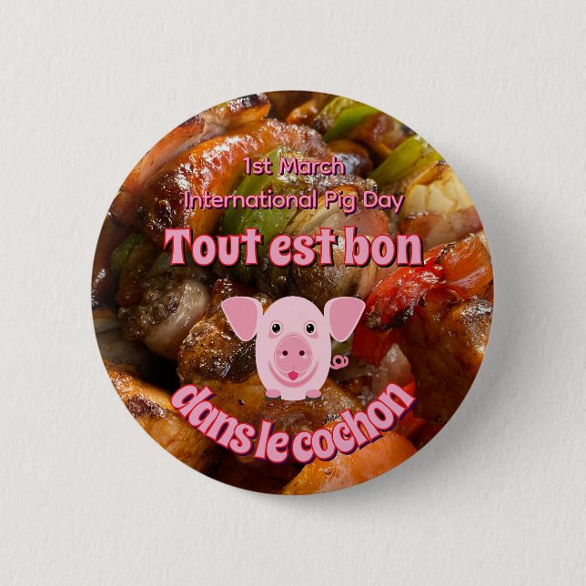 International Pig Day Button (Front)