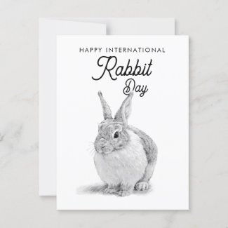 International Rabbit Day Pencil Drawing