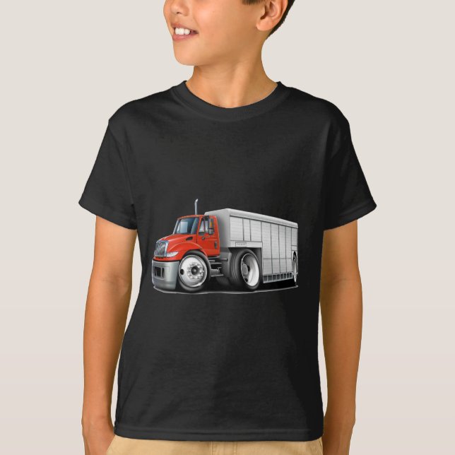 International Red-White Delivery Truck T-Shirt (Front)