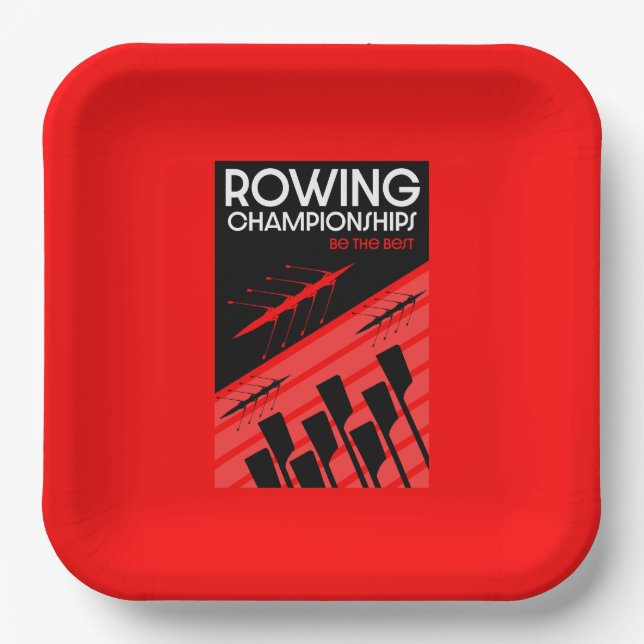 International rowing paper plates (Front)