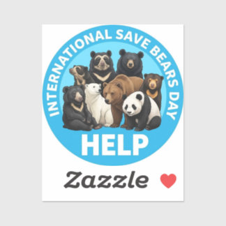 International save bears day stickers. sticker