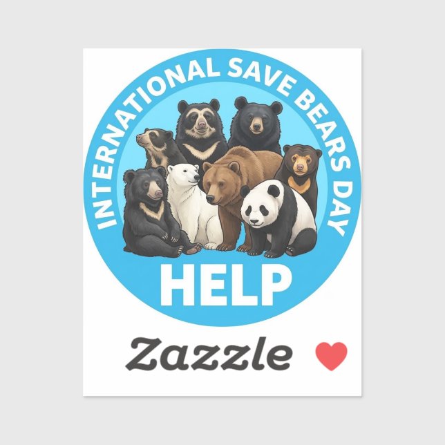 International save bears day stickers. sticker (Sheet)