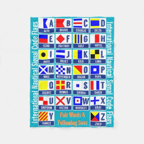 International Sign Code Flags Fleece Blanket