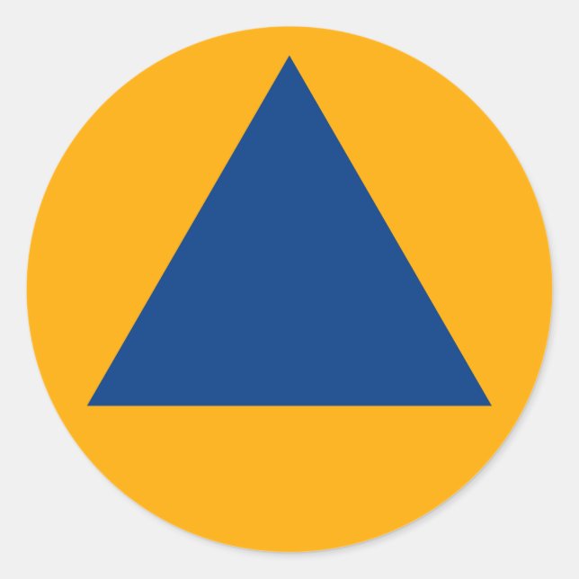 International Sign of Civil Defense Roundel Classic Round Sticker (Front)