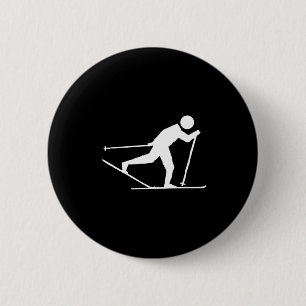 International skate skiing, cross-country skiing button