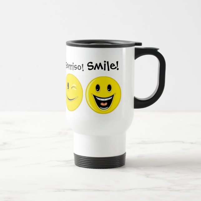 International Smiles ... ; ) Travel Mug (Right)