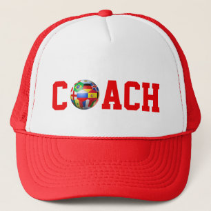 International Soccer Ball Coach Trucker Hat