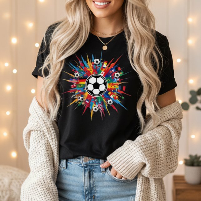 International Soccer Flags Burst T-Shirt (International Soccer Flags Burst Shirt | Football Fan Tee 
)