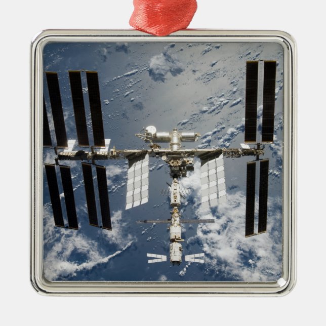 International Space Station 14 Metal Ornament (Front)