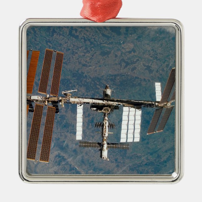 International Space Station 15 Metal Ornament (Front)