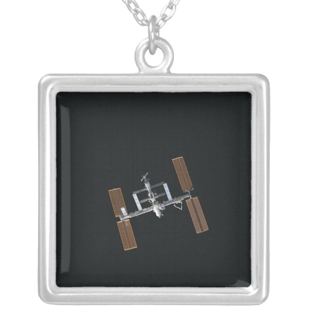 International Space Station 16 Silver Plated Necklace | Zazzle