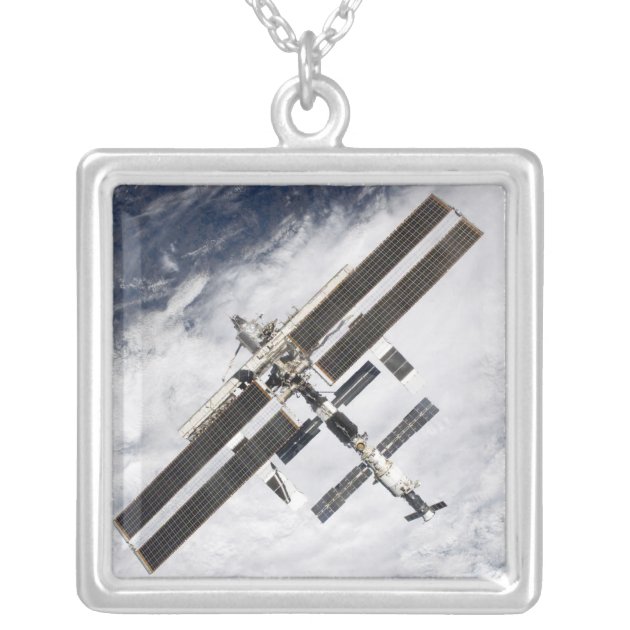 International Space Station 20 Silver Plated Necklace | Zazzle