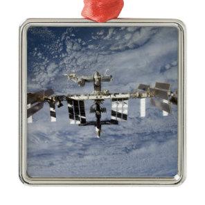 International Space Station 28 Metal Ornament