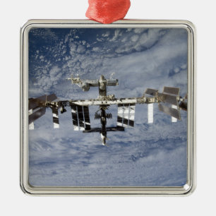 International Space Station 28 Metal Ornament