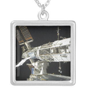 International Space Station 8 Silver Plated Necklace