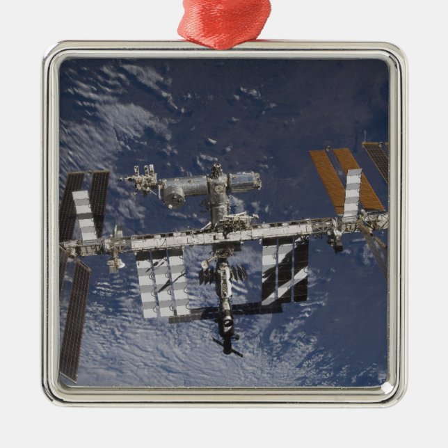 International Space Station in orbit Metal Ornament (Front)