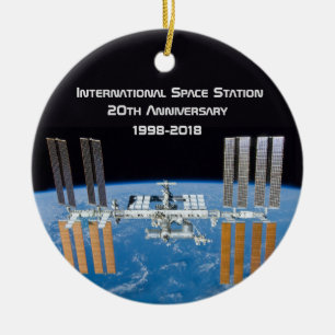 International Space Station ISS 20th Anniversary Ceramic Ornament