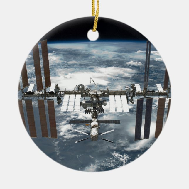 International Space Station ISS, Endeavour 2011 Ceramic Ornament (Front)